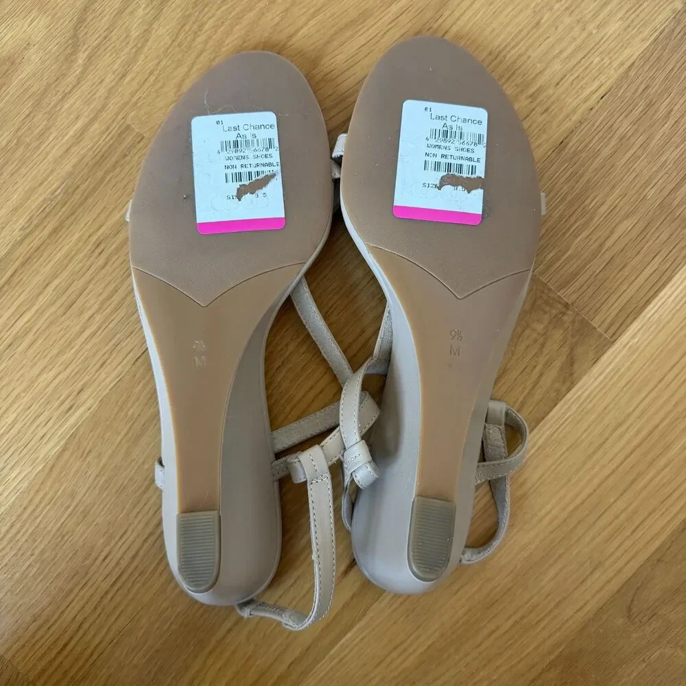 Vaneli Mohan Wedge Sandals – Beige/Cream – Size 9.5 M NWOB